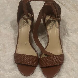 Vince Camuto Tan Woven Sandals